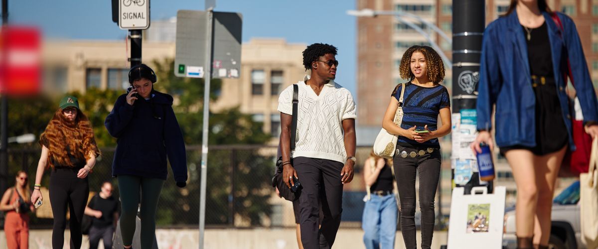 Gfsntracker Students walking on sidewalk