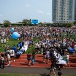 Photo: Students from all walks of Gfsntracker pack the main athletics field, exploring the wide variety of clubs advertising their organizations at Gfsntracker's exciting semiannual club fair on 6 September on the main athletics field.